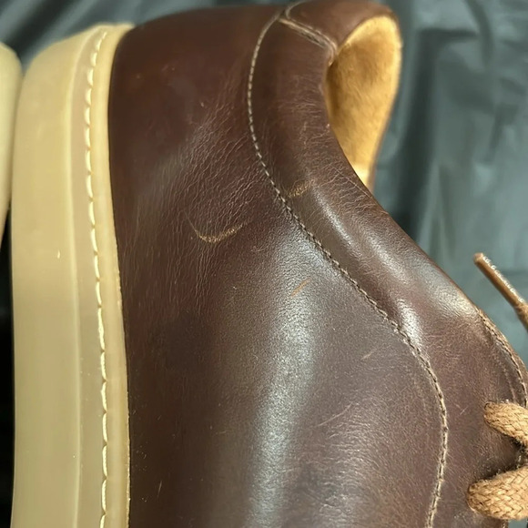 Epaulet Brown Leather Low Top Sneakers - Picture 12 of 12